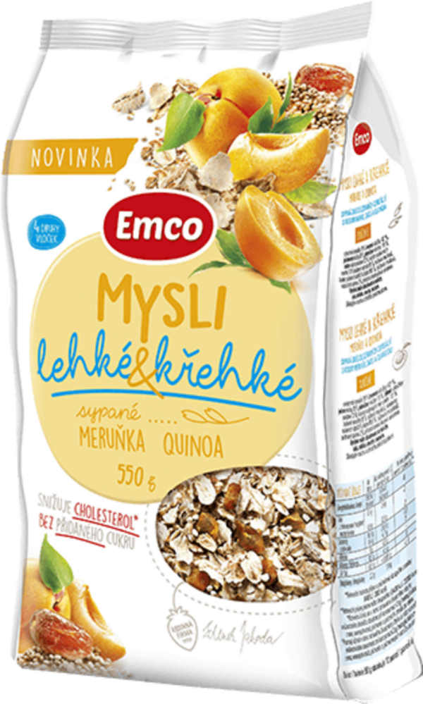 Emco Mysli - sypané ľahké a krehké marhuľa a quinoa 550g